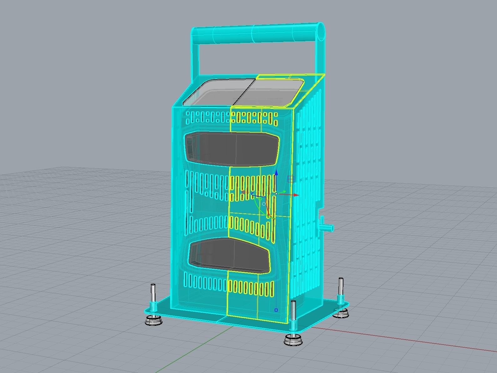 3D CAD model of the case
